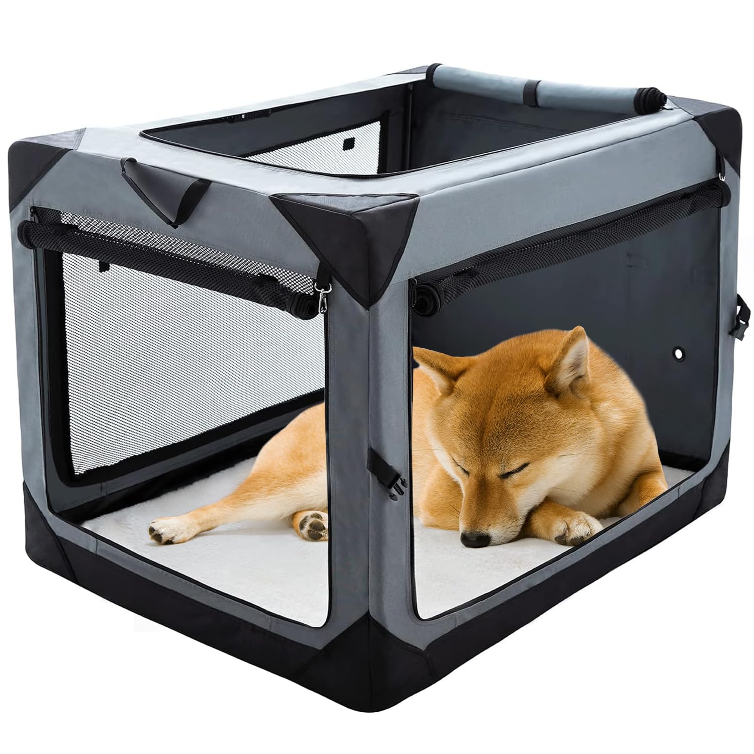 Pettycare 30 Inch Collapsible Dog Crate For Medium Dogs, 4-Door ...